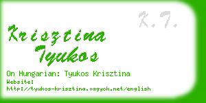 krisztina tyukos business card